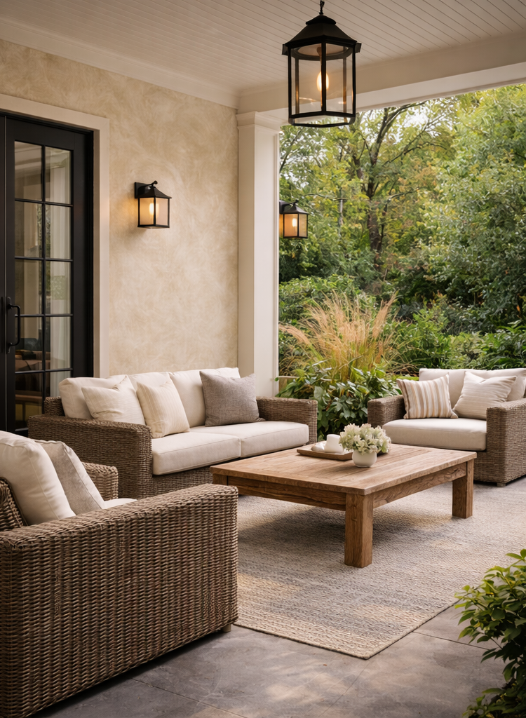 Architectural finish in real space